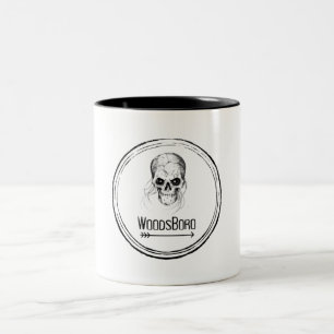 Woodsboro Vintages beängstigendes Schädelgesicht H Zweifarbige Tasse