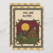 Woodsie Cabin zu jedem Zweck Einladung (Vorne/Hinten)