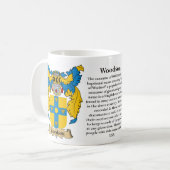 Woodson-Familien-Wappen Kaffeetasse (Vorderseite Links)