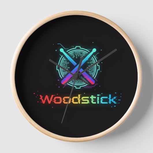 woodstick clock uhr (Vorderseite)