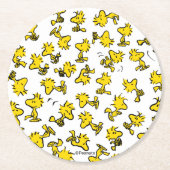 Woodstock Classic Design Pattern Runder Pappuntersetzer (Vorderseite)
