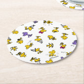 Woodstock Fun Pattern Runder Pappuntersetzer (Angewinkelt)