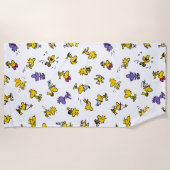 Woodstock Fun Pattern Strandtuch (Vorderseite)