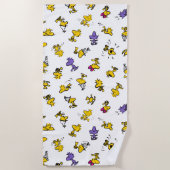 Woodstock Fun Pattern Strandtuch (Vorderseite)