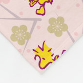 Woodstock Pink Cherry Blossom Pattern Fleecedecke (Ecke)
