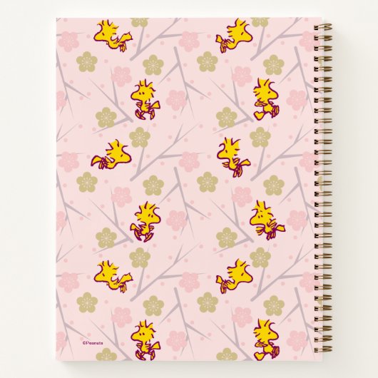 Woodstock Pink Cherry Blossom Pattern Notizblock (Rückseite)