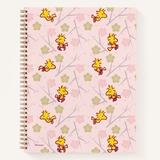 Woodstock Pink Cherry Blossom Pattern Notizblock (Vorderseite)