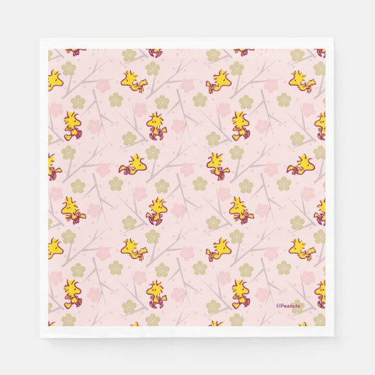Woodstock Pink Cherry Blossom Pattern Serviette (Vorderseite)