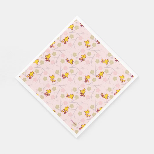 Woodstock Pink Cherry Blossom Pattern Serviette (Ecke)