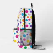 Woodstock Rainbow Polka Dot Pattern Bedruckter Rucksack (Rechts)