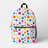 Woodstock Rainbow Polka Dot Pattern Bedruckter Rucksack (Vorderseite)