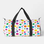 Woodstock Rainbow Polka Dot Pattern Duffle Bag (Vorderseite)