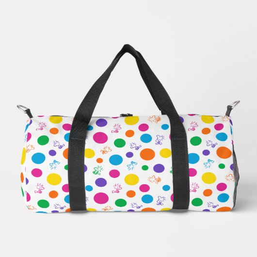 Woodstock Rainbow Polka Dot Pattern Duffle Bag (Vorderseite)