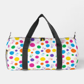 Woodstock Rainbow Polka Dot Pattern Duffle Bag (Rückseite)