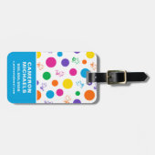 Woodstock Rainbow Polka Dot Pattern Gepäckanhänger (Vorderseite horizontal)