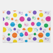 Woodstock Rainbow Polka Dot Pattern Geschirrtuch (Horizontal)