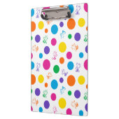 Woodstock Rainbow Polka Dot Pattern Klemmbrett (Links)