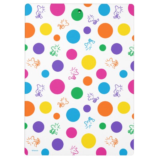 Woodstock Rainbow Polka Dot Pattern Klemmbrett (Rückseite)