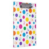 Woodstock Rainbow Polka Dot Pattern Klemmbrett (Rechts)