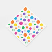 Woodstock Rainbow Polka Dot Pattern Serviette (Ecke)