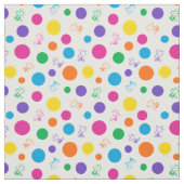 Woodstock Rainbow Polka Dot Pattern Stoff (Muster)