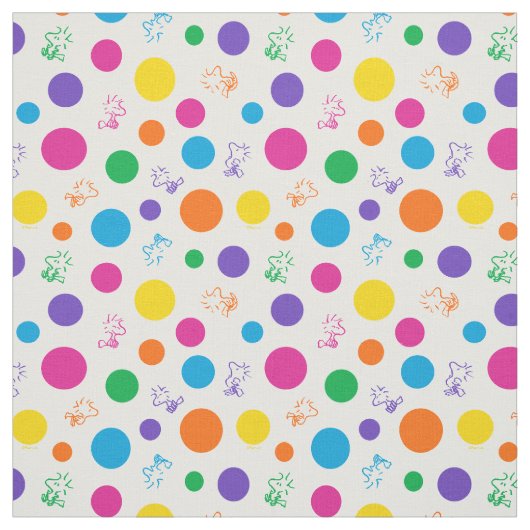 Woodstock Rainbow Polka Dot Pattern Stoff (Muster)