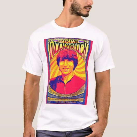 Woodstock schwarzes T-Shirt nehmen (Vorderseite)