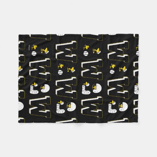 Woodstock Varsity Sports Letter Pattern Fleecedecke (Vorderseite (Horizontal))