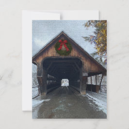 Woodstock Vermont Snowy Holiday Postkarte