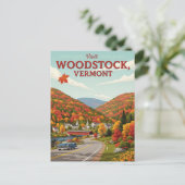 Woodstock Vermont Travel Postkarte (Stehend Vorderseite)