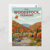 Woodstock Vermont Travel Postkarte (Vorne/Hinten)