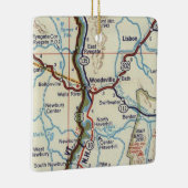 Woodsville NH Vintag Map Keramikornament (Rechts)