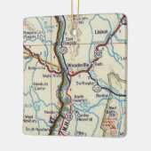 Woodsville NH Vintag Map Keramikornament (Links)