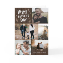 Woodsy 5 Foto Vatertag Card