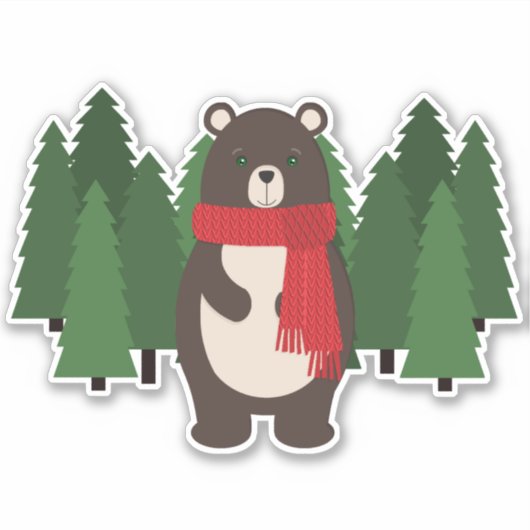 Woodsy Bär Aufkleber (Vorderseite)