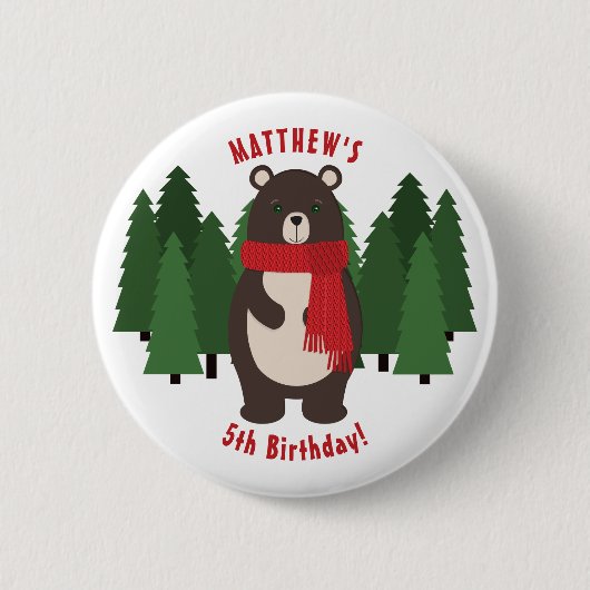 Woodsy Bär Button (Vorderseite)