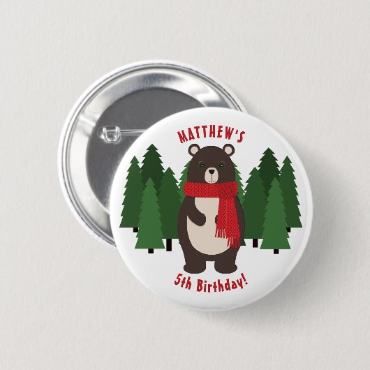 Woodsy Bär Button (Vorne & Hinten)