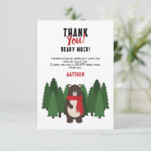 Woodsy Bär Einladung (Stehend Vorderseite)