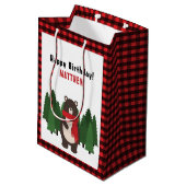 Woodsy Bär Mittlere Geschenktüte (Rückseite Schrägansicht)