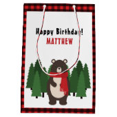 Woodsy Bär Mittlere Geschenktüte (Rückseite)