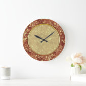 Woodsy Brown Abstrakt Cosmos Große Wanduhr (Zuhause)