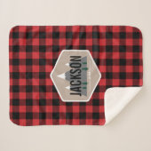 Woodsy Büffel-karierte Fleece-Decke Sherpadecke (Vorderseite (Horizontal))