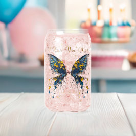 Woodsy Butterfly Can Glass Dosenglas