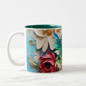 Woodsy Butterfly über Florals Zweifarbige Tasse (Links)