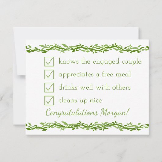 Woodsy Elegance | Hochzeitsrebe mein Trauzeuge (Vorderseite)