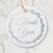 Woodsy Elegance Wedding doppelseitige Silberfolie Geschenkanhänger (Vorderseite)