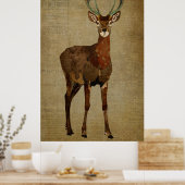 Woodsy Elk Art Poster (Küche)