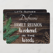 Woodsy Family Wiedersehen Einladung (Vorne/Hinten)