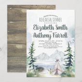 Woodsy Mountains Adventure Boho Probe Dinner Einladung (Vorne/Hinten)