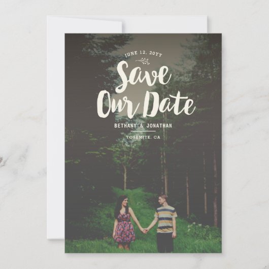 Woodsy Overlay Save the Date (Vorderseite)